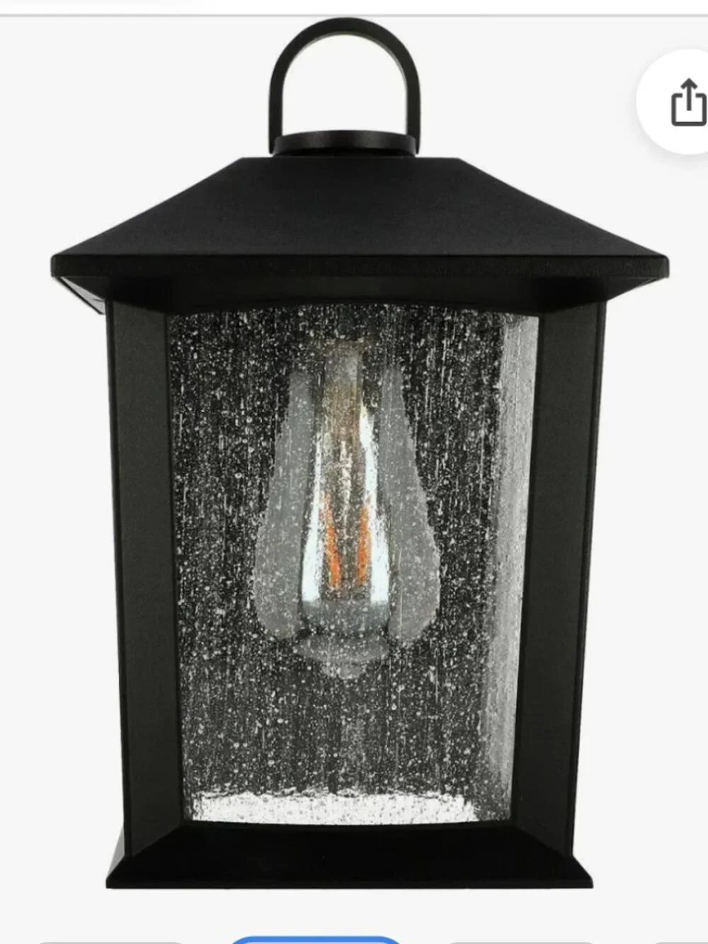 Hampton Bay Ashton 1-Light Outdoor Wall Lantern Sconce Light - Medium Exterior